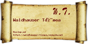 Waldhauser Tímea névjegykártya