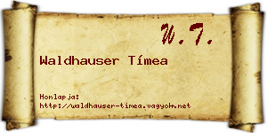Waldhauser Tímea névjegykártya
