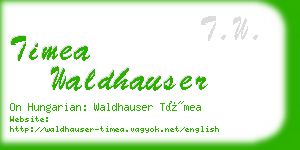 timea waldhauser business card